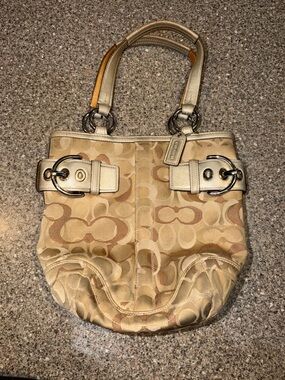 Y2k Coach SoHo Signature Jacquard Shoulder Bag